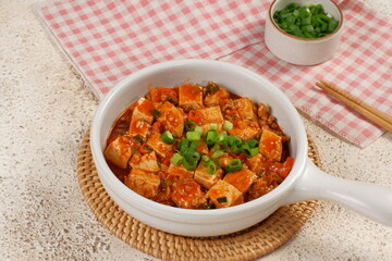 sichuan mapo tofu or Mapo doufu,Chili Tofu, traditional chinese dish