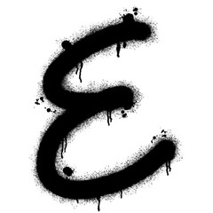 Letter E in graffiti style