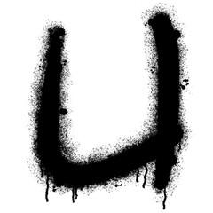 Letter U in graffiti style