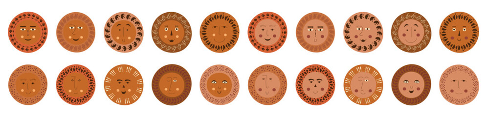 Male bizarre visage, abstract personage, mascot design, funny face, cute icon