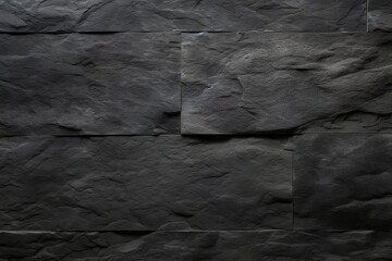 black stone wall, stone texture , dark grey rock surface, background