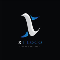 XT Letter modern Logo Design Template Vector Illustration