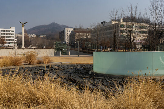 Yonsei University private university in Seoul during winter morning at Seodaemun-gu , Seoul South Korea : 5 February 2023