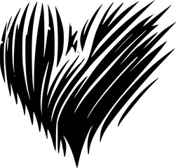 Heart | Black and White Vector illustration