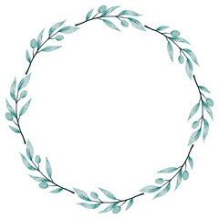 Floral wreath watercolor