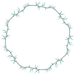 Floral wreath watercolor