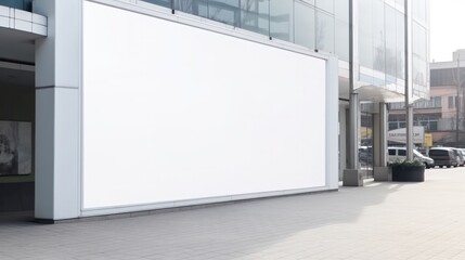 Mockup of advertising space in a public shopping center, mall, or business center. Generative AI