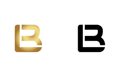 L and B letter logo design.