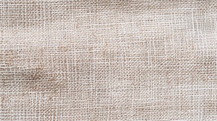 Fototapeta premium White burlap texture canvas background pattern. Generative AI