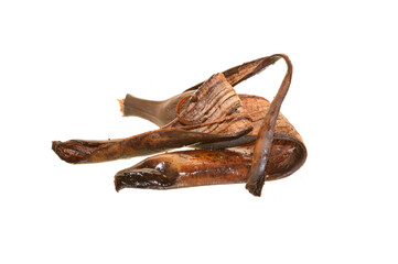 banana peel isolated on white background