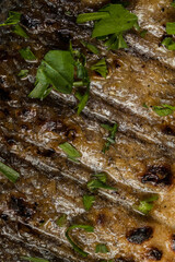 Macro photo of grilled fish