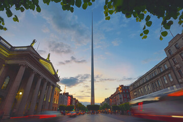 Spire symbol in Dublin, Ireland - 586936034