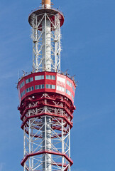 Steel structure of the TV tower. Kiev, Ukraine. Kyiv, Ukraine