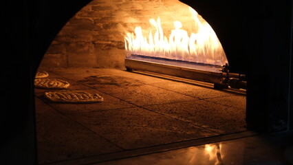 Breads baked in a gas stone oven