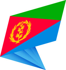 Fototapeta premium Flag of Eritrea, modern pin flag