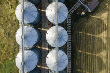 Agro silos granary elevator on agro-processing manufacturing plant © Leonid