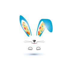 cute bunny ear vector element easter egg hunt