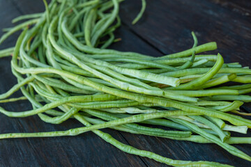 Asparagus green beans. cowpea. Natural eco friendly vegetarian food. Natural protein. Diet