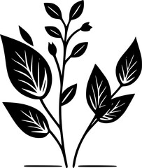 Floral - Minimalist and Flat Logo - Vector illustration