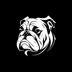 Bulldog - Minimalist and Flat Logo - Vector illustration
