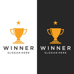 Creative and unique trophy Logo design. Trophy logo for sports tournament championship.