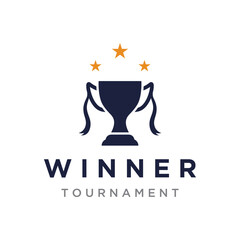 Creative and unique trophy Logo design. Trophy logo for sports tournament championship.