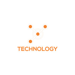 technology logo design illustration template colorful
