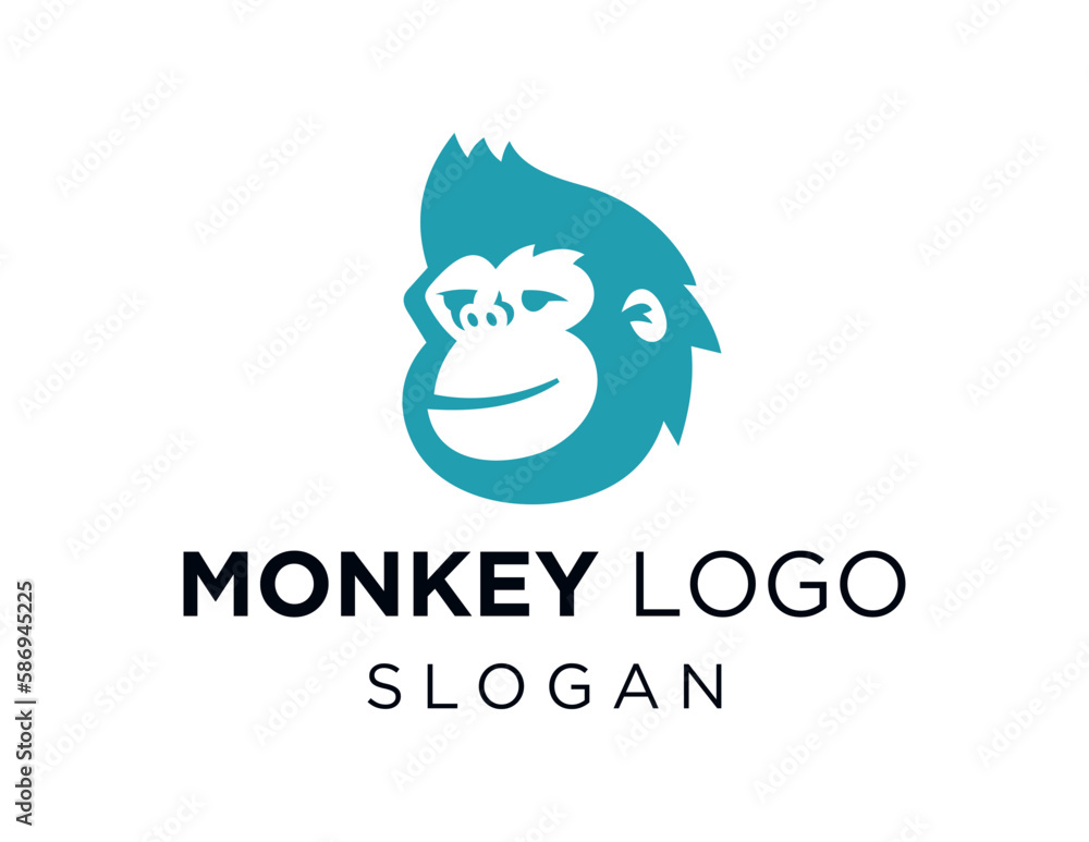 Aufkleber logo about monkey on white background. created using the coreldraw application.