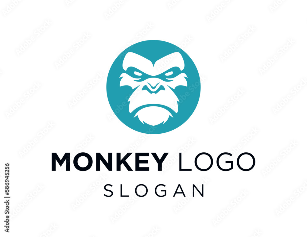 Aufkleber logo about monkey on white background. created using the coreldraw application.