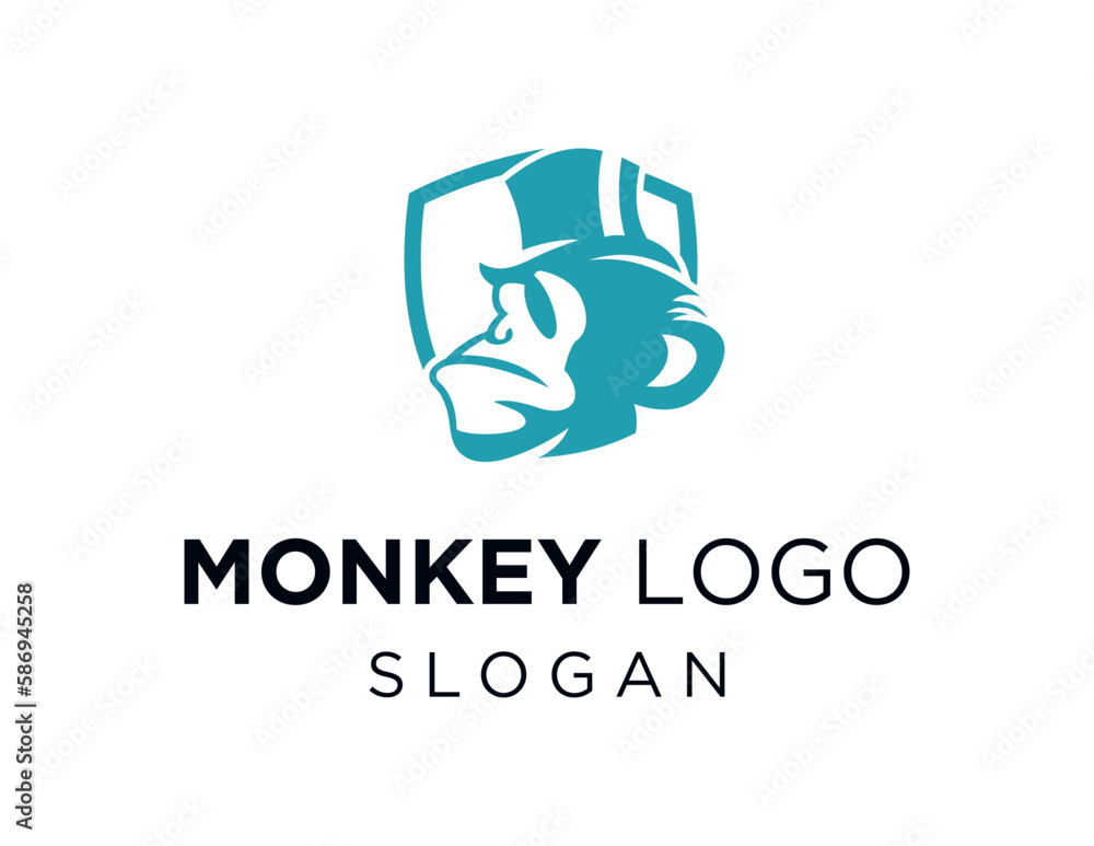 Aufkleber logo about monkey on white background. created using the coreldraw application.