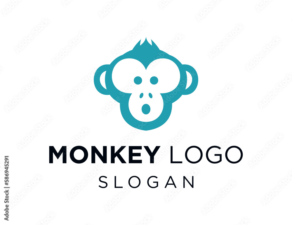 Aufkleber logo about monkey on white background. created using the coreldraw application.