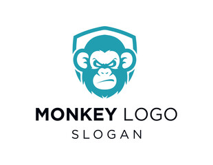 Logo about Monkey on white background. created using the CorelDraw application.