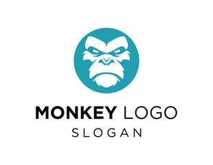 Logo about Monkey on white background. created using the CorelDraw application.