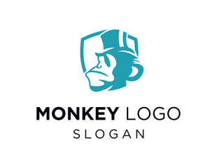 Logo about Monkey on white background. created using the CorelDraw application.