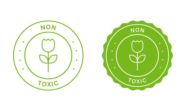 BPA free icon. Non toxic plastic label emblem. No bisphenol round