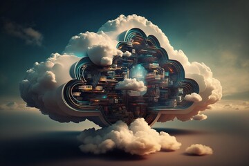 Cloud computing illustration