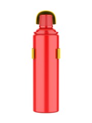Blank Portable Mini Fire Extinguisher Spray Can for Car and Home Use, 3d render illustration.