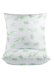 sleep pillows with cotton cover, isolate on a white background