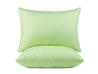sleep pillows with cotton cover, isolate on a white background