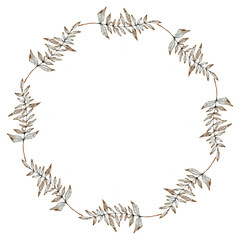 Floral wreath watercolor