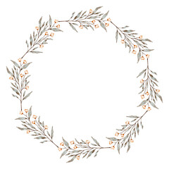 Floral wreath watercolor