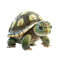 Obraz premium a cute turtle cartoon, kids toy, kids storybook, nature kids-themed, cartoon icon illustrations cutout, in PNG. generative ai