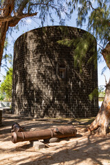 British-built Martello Tower from 1830s near La Preneuse, Black River district, Mauritius