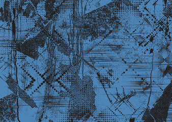 Aesthetic dotted design element. Duo tone poster . Modern art .Abstract composition . Half tone background. Halftone dots texture effect .Contemporary vector design