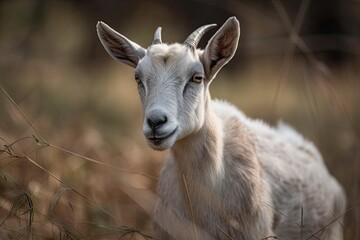 Natural goat portrait. Generative AI