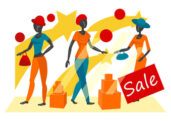 Storefront with mannequins PNG illustration with transparent background