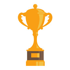 Gold cup, award, win, trophy- vector illustration