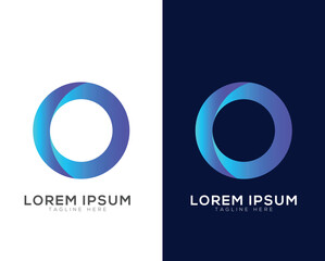 modern O letter logo design illustration