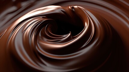 Mesmerizing Chocolate Swirl Pattern. Generative AI.