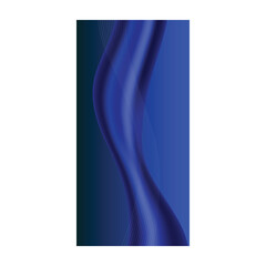 Abstract vibrant gradient vertical banner in blue tones